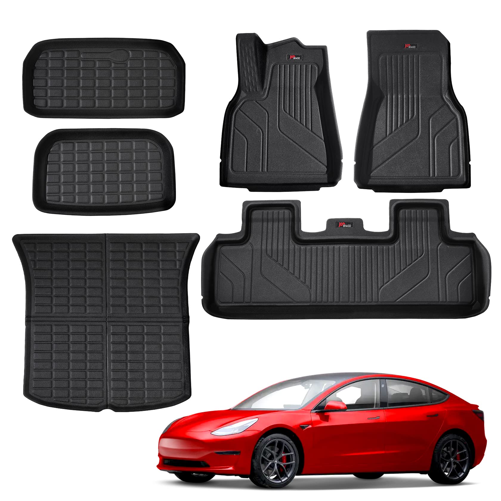 BHASD Trunk Mats and Luggage Mounts For Tesla